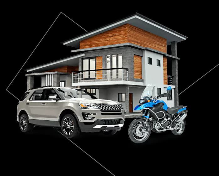 Casa, carro e moto